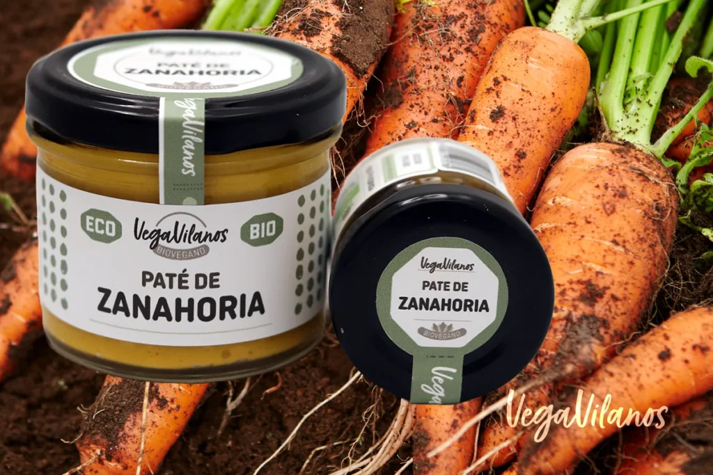 Untables ecológicos veganos pate zanahoria Vegavilanos