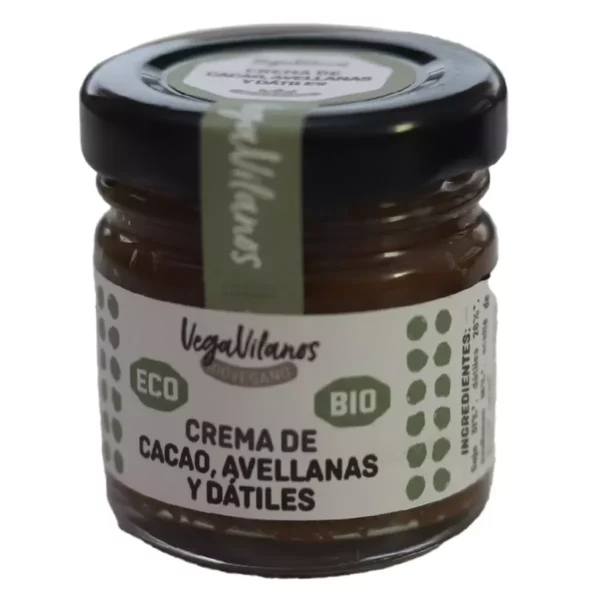 Crema de Cacao, Avellanas y Dátiles vegana