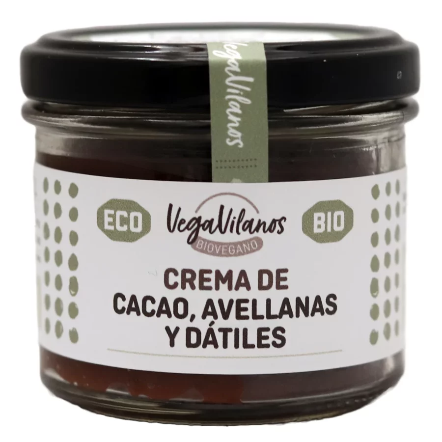 Crema de Cacao, Avellanas y Dátiles veganos - Vegavilanos